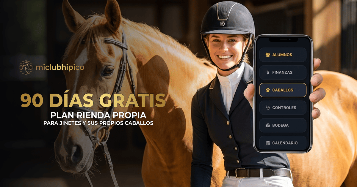 Plan Rienda Propia: 90 días gratis para jinetes y sus propios caballos